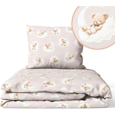 Ankras Cover set - 2 pcs - 120x90, 40x60  - BEARS on the CLOUDS - PINK