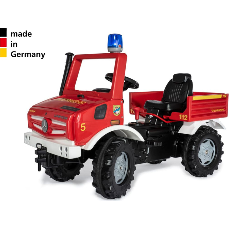 Rolly Toys Unimog Mercedes Benz Samochód na pedały Straż + Kogut