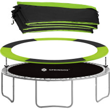Springos Trampoline cover TP-8FT 244 cm black with green trim