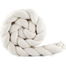 Waldin Welurowy warkocz ochraniacz do ł&oacute;żeczka 210 cm Ecru