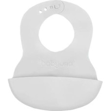 Babyono Soft baby bib with adjustable lock grey 835/01