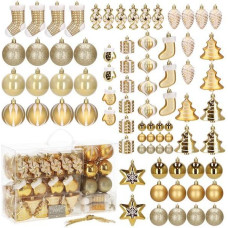Springos Christmas baubles Springos CA0157 77 pcs gold