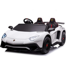 KIKKABOO wiederaufladbares Auto Licensed Lamborghini Aventador SVJ White