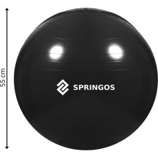 Springos Fitness exercise ball with pump Springos FB0013, 55 cm, black