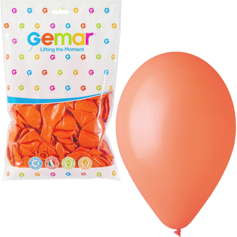 Pastell-Luftballons, Größe 10", orange, 100 Stück
