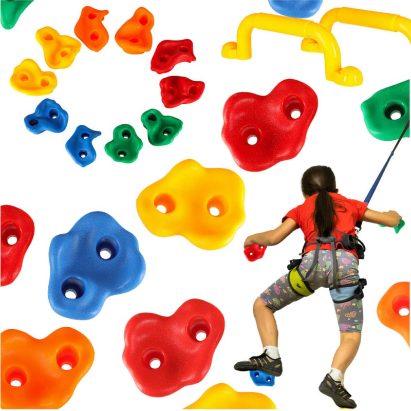 Klettergriffe für Kinder – bunte Haltegriffe, 10 Stück mit Schrauben