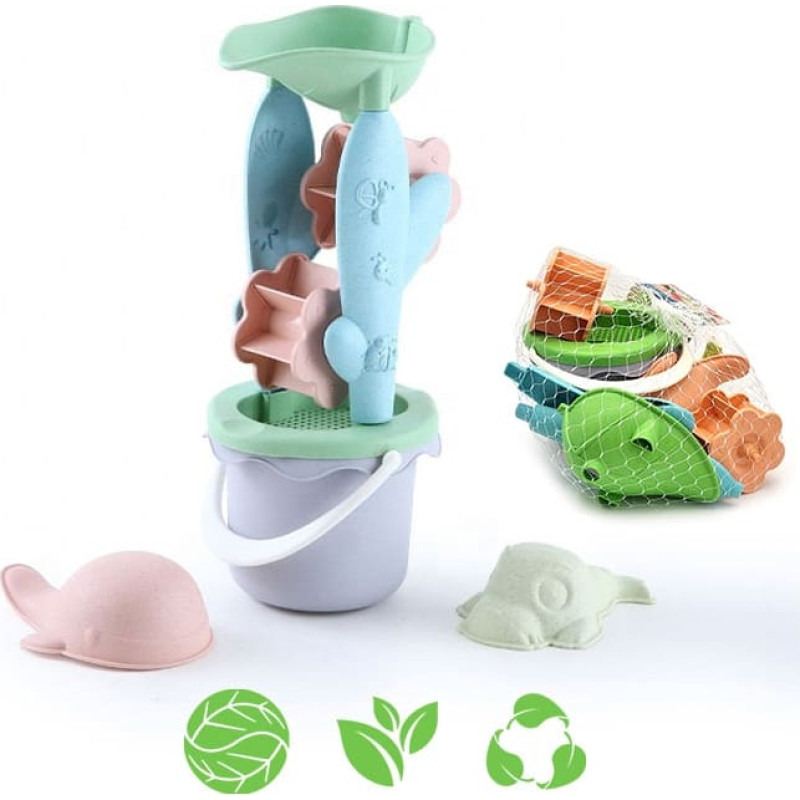 Woopie GREEN – Set mit Eimer und Wasserrad, 4-teilig