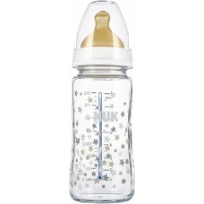 NUK 443735 GLASS BOTTLE 240ML WITH TEMPERATURE GAUGE 0-6 573371,10745122 WHITE