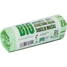 Biobag Atkritumu maisi kompostējami BioBag 8L (25 gab. rullī) 15mkr. 39x41cm zaļi