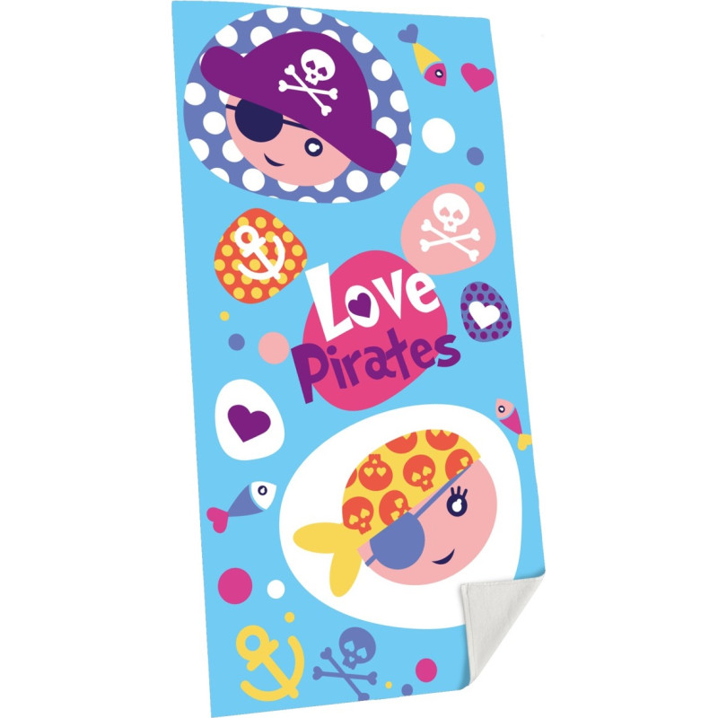 Kids Euroswan - Akcesoria Licencyjne COTTON BEACH TOWEL PIRATES 70X140CM