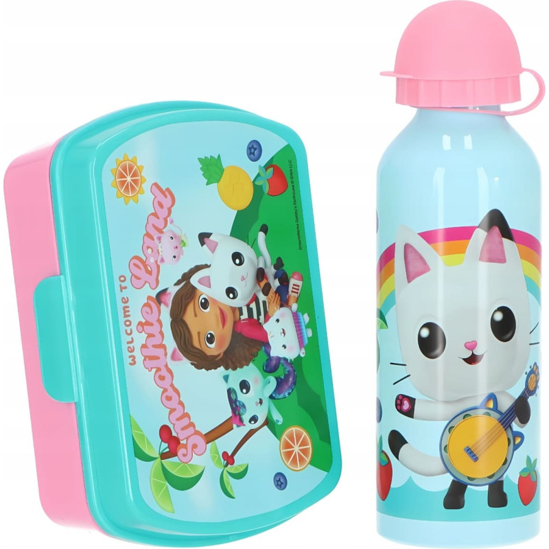 Kids Euroswan - Akcesoria Licencyjne BOTTLE+LUNCHBOX SET GABBYS DOLLHOUSE