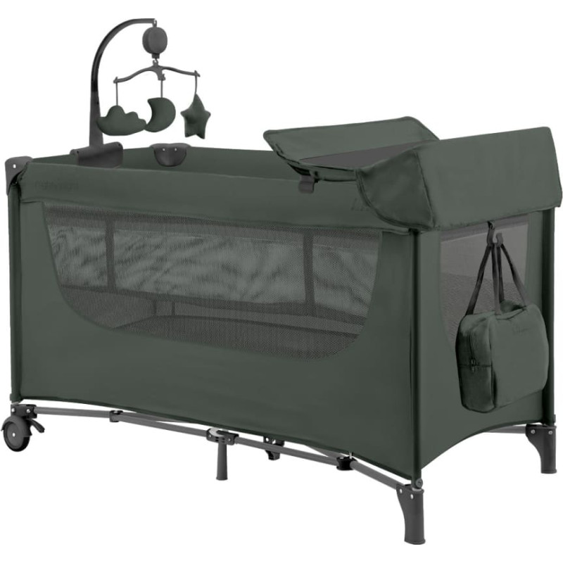Baby cot 2 levels Nighty Night Green 2026