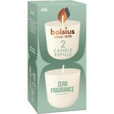 Bolsius Sveces Clean Light uzpildes sveces 2 gab 0% fragrance