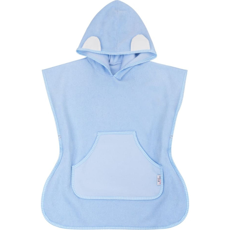 Bocioland hooded baby poncho blue BL183