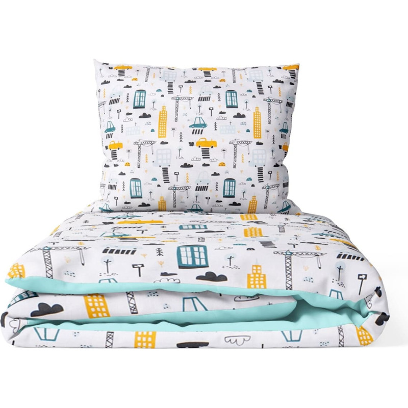 Ankras 2pcs bedding set 35/100 40/60 town turkus