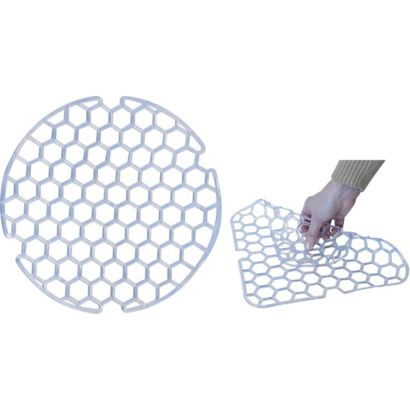 Sauber Spülbeckenmatte, Ø26 cm, weich, transparent