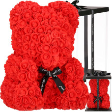 Springos Decorative bear made of roses Springos HA7224