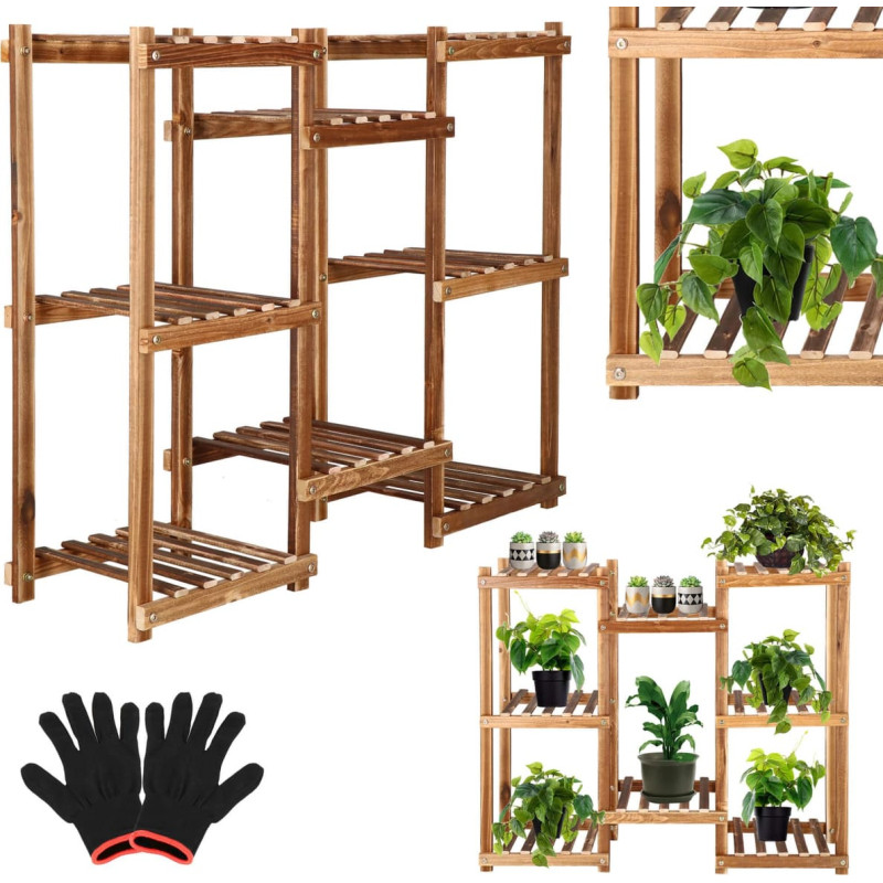 Springos Wooden flowerbed