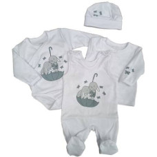 Koala Baby Baby linen set - 4 parts - 11-167 - UMBRELLA - WHITE -  size 56