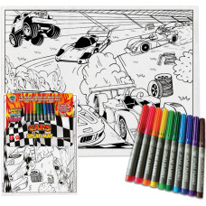 Splat Planet Colouring placemat CARS