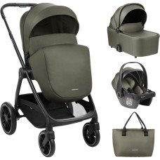 KIKKABOO 3-in-1 Kinderwagen mit Tragetasche Modena Army Green