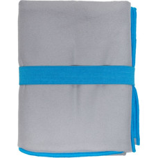 TOWEL FITNESS 80X130 MICROFIBER GREY ELASTIC/TURQUOISE EDGING