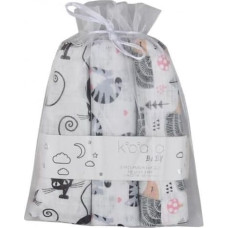 Koala Baby Windel-Set 3er-Pack 07-8274 TETRA PRINT STARS 76x76 cm