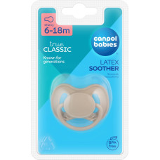 Canpol BABIES Latex-Rundschnuller NUDE, 6-18m,  23/224_bei