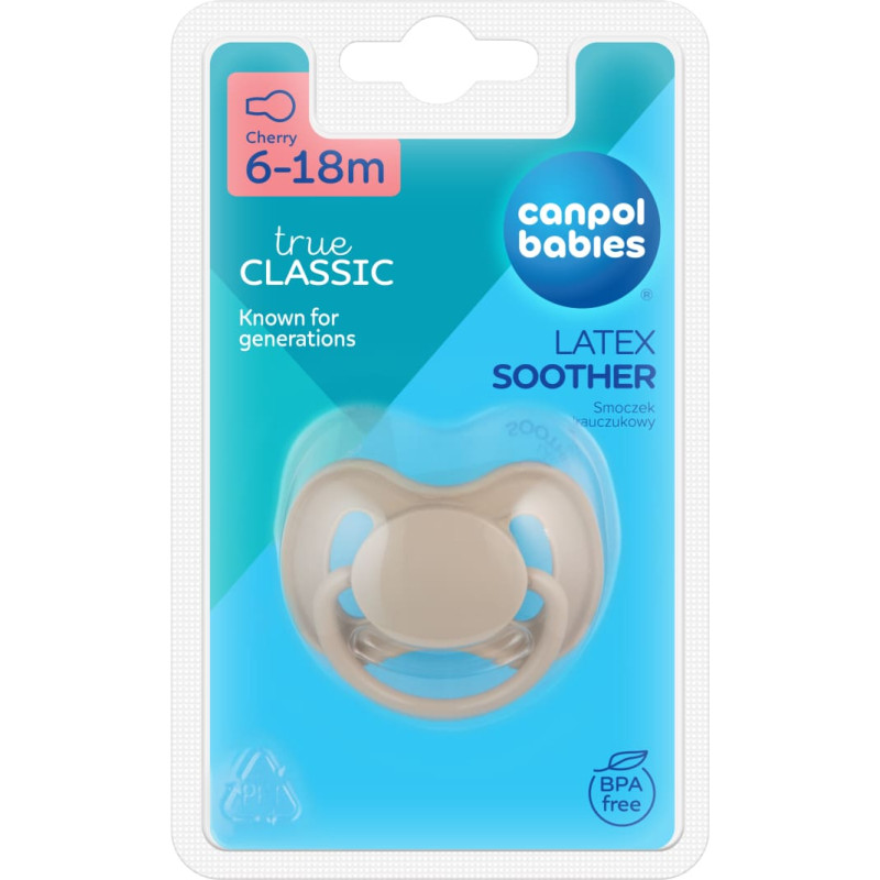 Canpol BABIES Latex-Rundschnuller NUDE, 6-18m,  23/224_bei