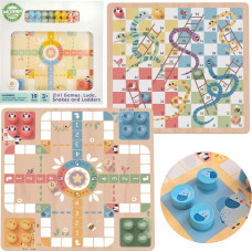 Woopie GREEN brettspiele logik 2-in-1: ludo (chinesisches spiel) + befreie die tiere