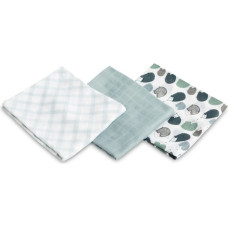 Sensillo Bambus-Windeln, 3er-Pack HEDGEHOG BLUE 70X80