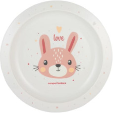 Canpol Babies Šķivis plastmasas CUTIE ANIMALS 4/411 pink2