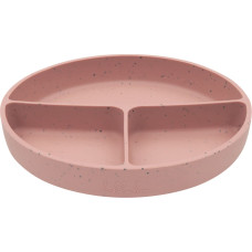 KIKKABOO Platinum Geteilter Teller mit Saugfuß aus Silikon Blush