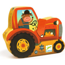 Djeco Silhouette puzzles - The tractor - 16 pcs