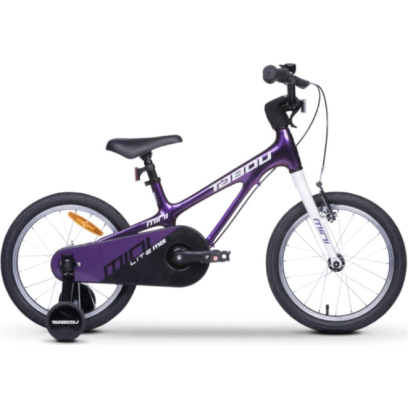 Tabou ultraleichtes Kinderfahrrad TABOU Mini Lite MG (2025) 16", lila/weiß