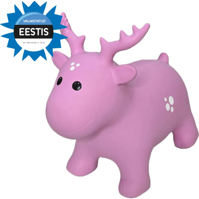 Gerardo's Toys Jumpy Hüpfspielzeug – Elch, rosa