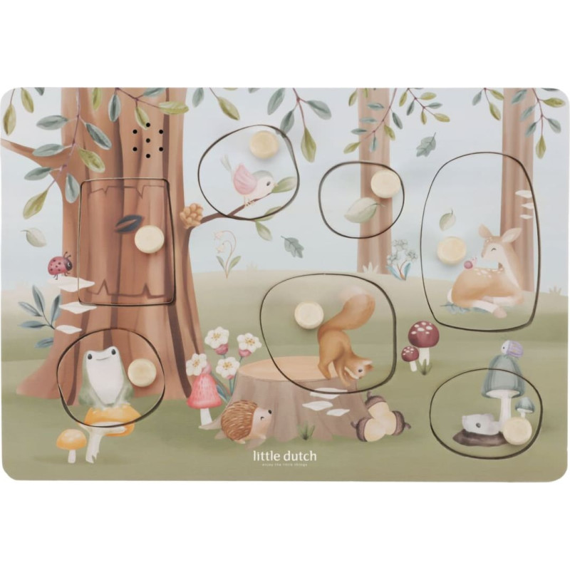 Little Dutch Koka Puzle ar Skaņu &acute;Forest Friends&acute; FSC
