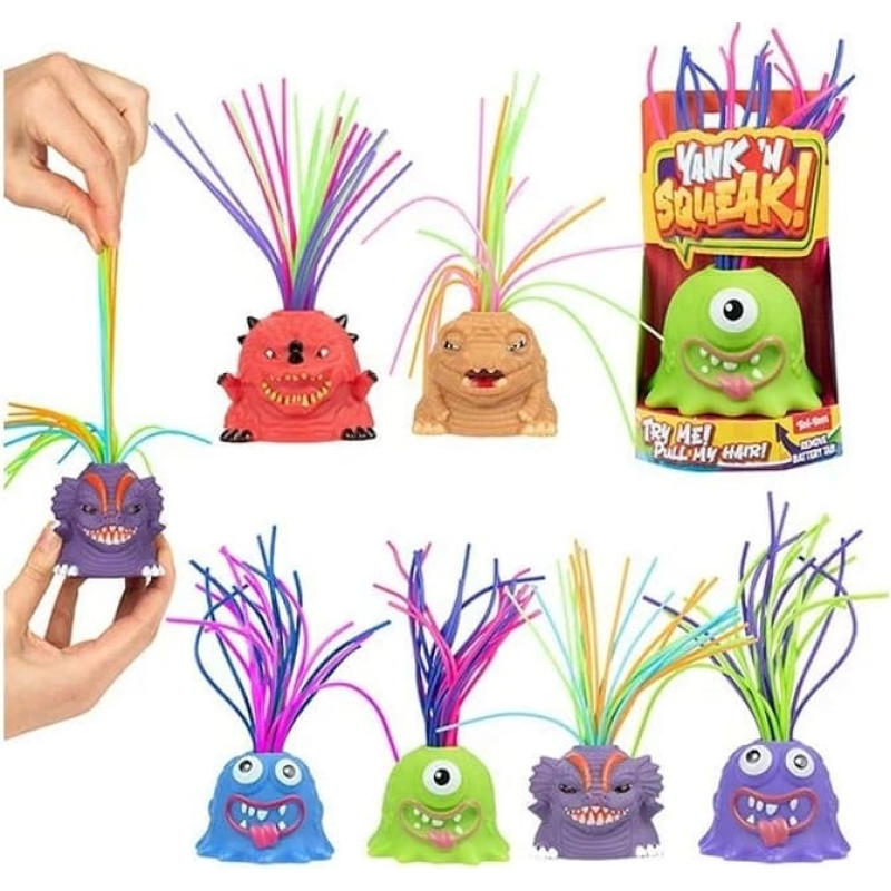 Monster mit ausziehbaren, geräuschmachenden Haaren