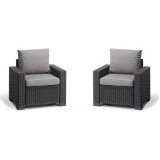 Keter Gartenstühle, 2 Stk., California, grau