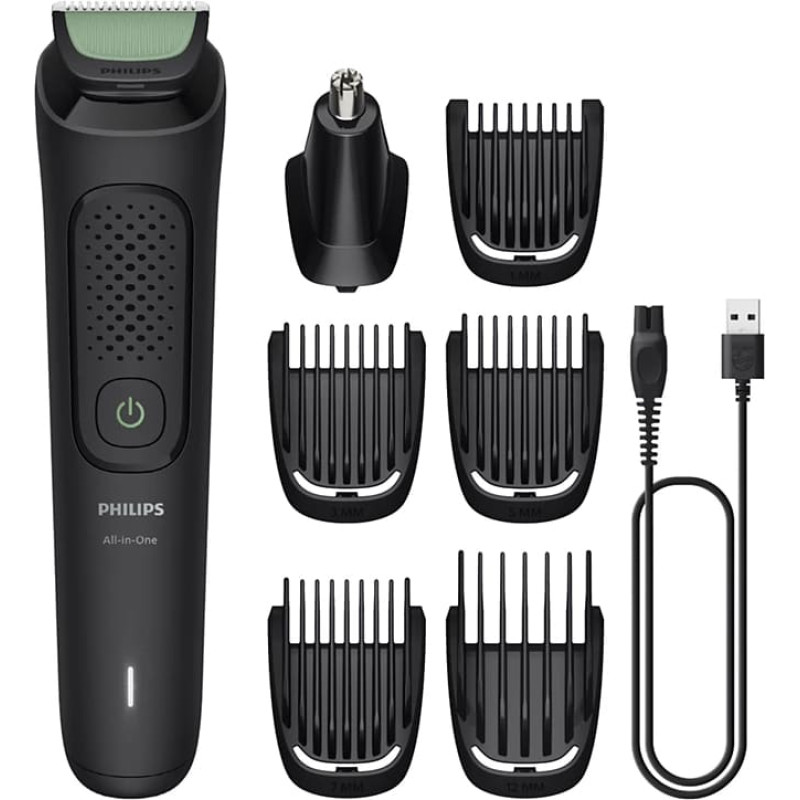 Philips Multigroom series 3000 trimmeris (7-in-1), melns ar zaļu - MG3920/15