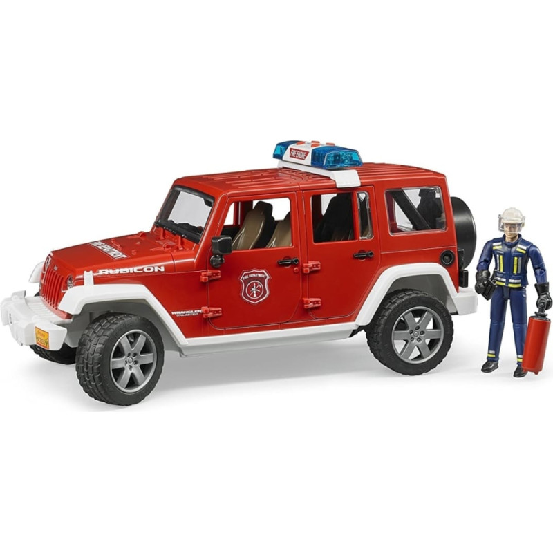 Bruder 1:16 Jeep Wrangler ugunsdzēsības dienesta automa&scaron;īna ar ugunsdzēsēju, 02528