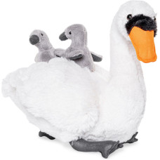 Uni-Toys Plush toy Swan with babies, 24 cm