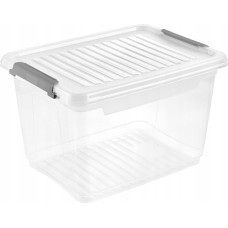 Keeeper Kaste ar vāku clipbox Leonie 37,5x28,5x23,5cm 16,6L caurspīdīga