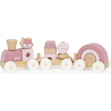 Viga PolarB Różowa Kolejka Pociąg z Wagonikami Klocki