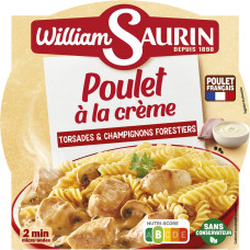 William Saurin Chicken in cream sauce with pasta and mushrooms, in a tray, 280 g