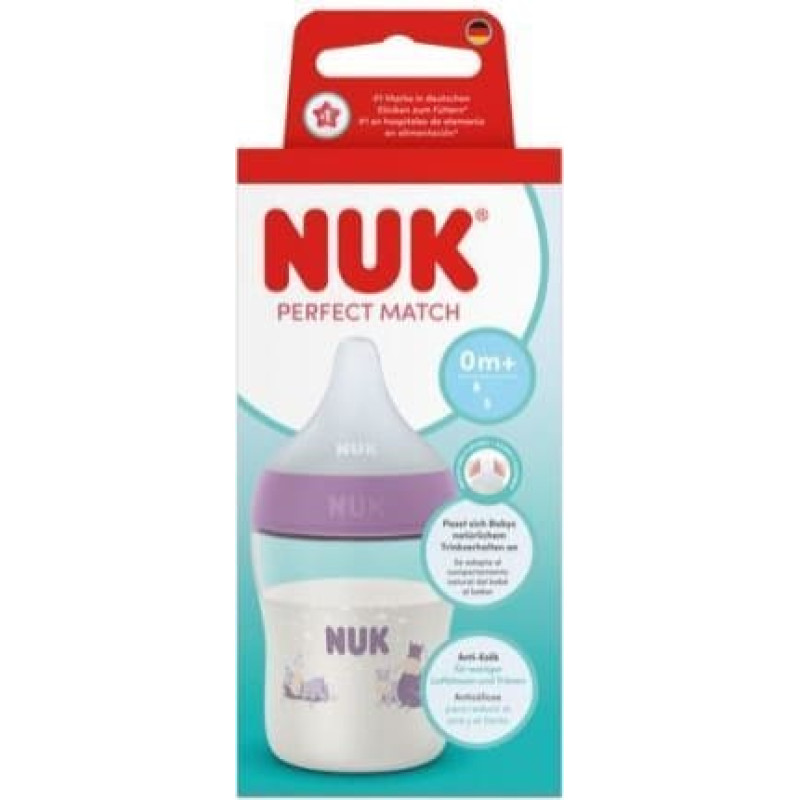 NUK 215410 Butelka 150ml PP sil HIPPO