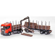 Emek Scania CR timber truck & trailer with crane scale 1:25, 77 cm