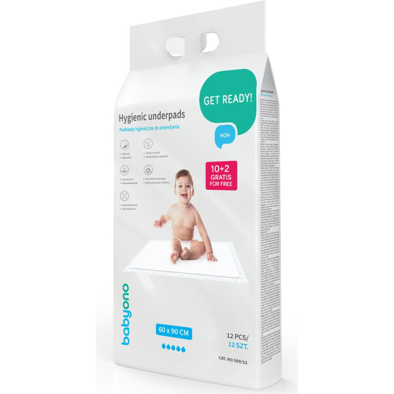 Babyono disposable pads 10 pcs 60x90 509/12