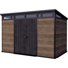 Keter Gartenhaus Deco Pent 11×7, Walnussfarbe