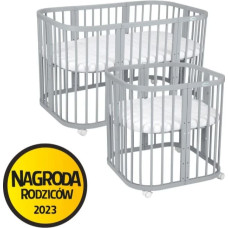 Waldin 7-in-1 Holz-Kinderbett mit Matratze, Grey